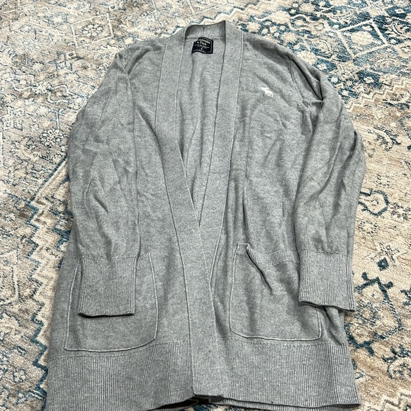 Abercrombie grey long cardigan - Picture 1 of 2